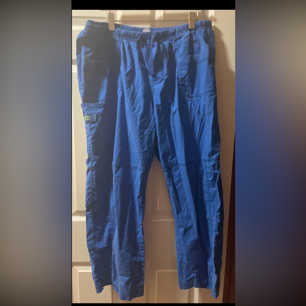 Wonder-wink brand brand royal blue scrub pants petite length